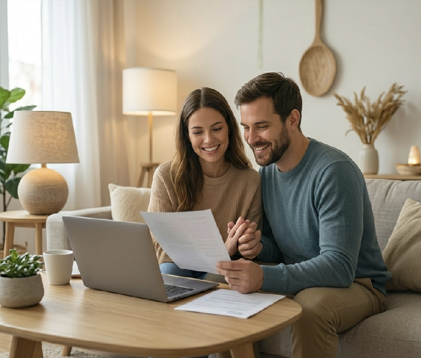 Intended parents reviewing surrogacy documents